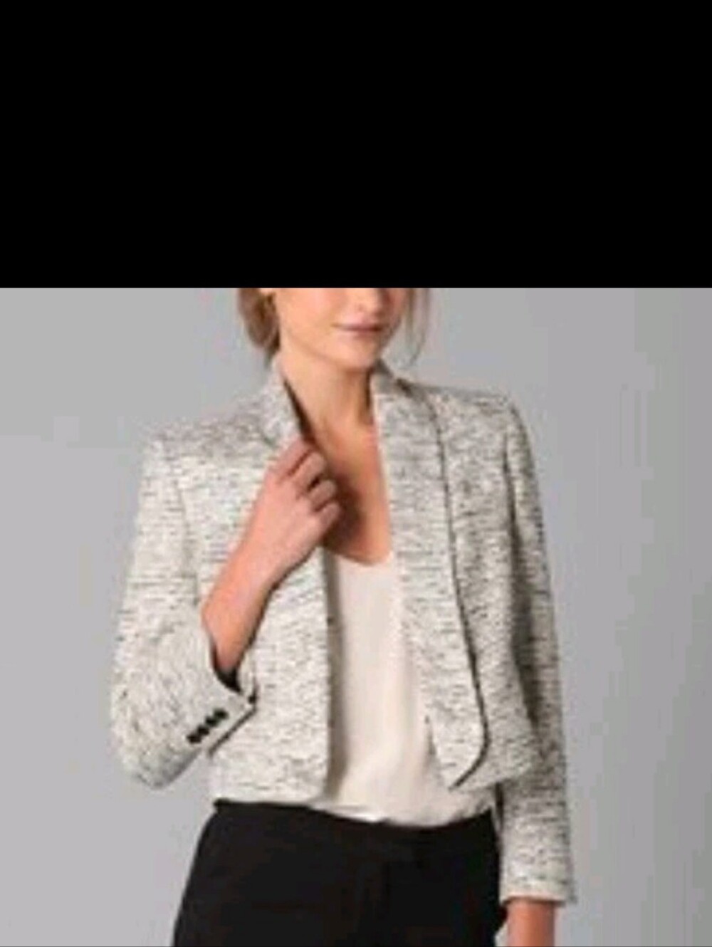 Alice + Olivia cropped pink multicolor Tweed Blazer Jacket Women’s Size Small